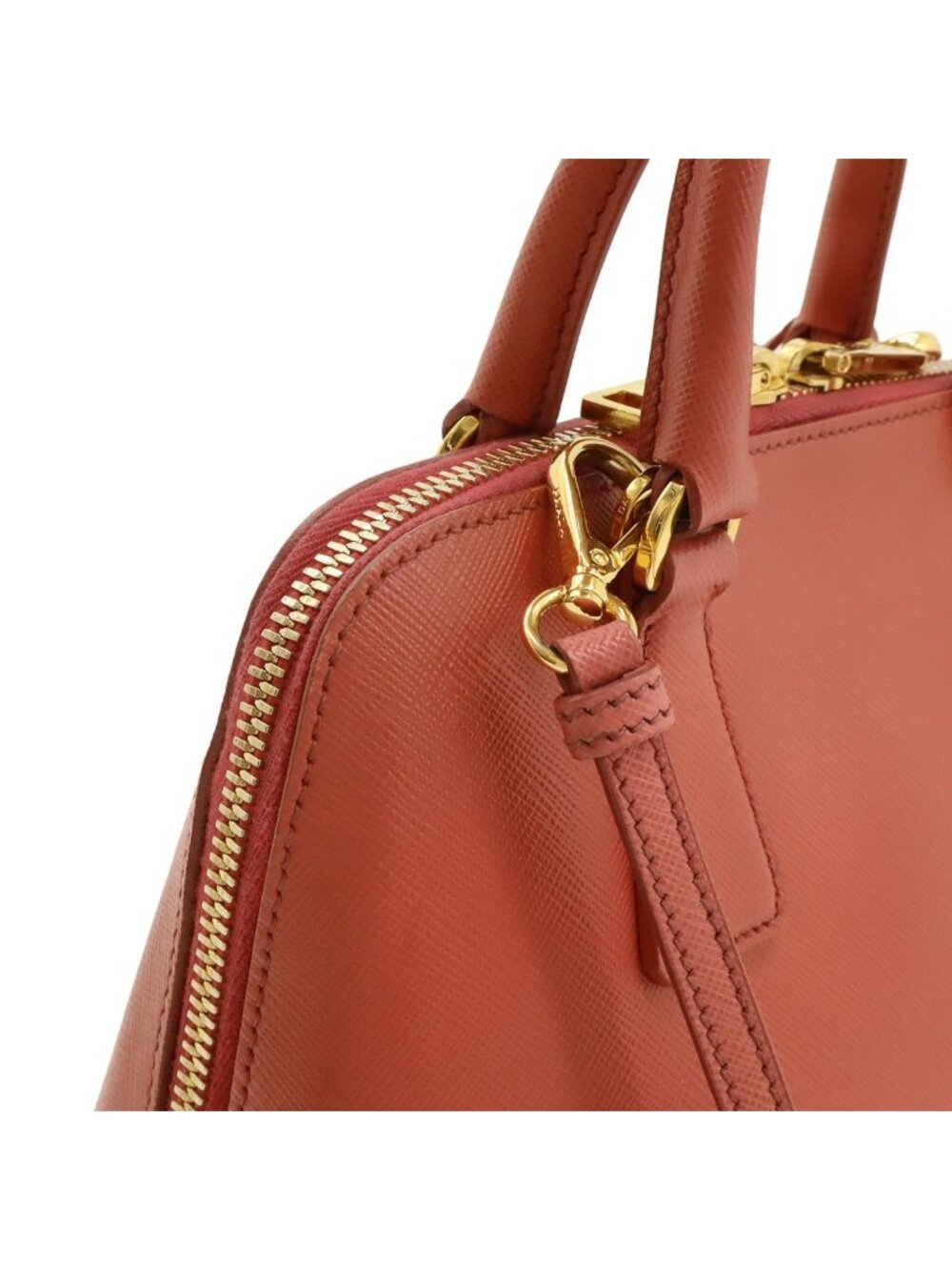Prada Promenade Mini Bag 2-Way Crossbody Saffiano Leather Pink Gold - Picture 4 of 9